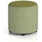 Harlestone Small Round Stool, In Rivet Fabric, Burnish Body Olive Top