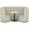 Mawsley Modular Seating Set Circular Sofa, High Back, With White Table, Era - Futurist