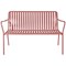Lark Two Seater Bench Aluminium Brick Dust