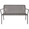 Lark Two Seater Bench Aluminium Charcoal