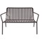 Lark Two Seater Low Bench Aluminium Charcoal