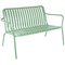 Lark Two Seater Low Bench Aluminium Fair Green
