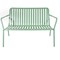 Lark Two Seater Low Bench Aluminium Fair Green