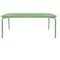 Lark Rectangular Slatted Table 1806mm Aluminium Fair Green
