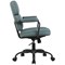 Sky Executive Chair with Fixed Arms Leather Look Blue CH0542BLND