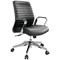 Slate Executive Chair with Fixed Arms Black/Chrome CH8111BKND