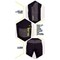 Beeswift Flex Workwear Two-Tone Trousers, Black & Grey, 42S