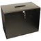 Cathedral Metal File Box Home Office, A4, Black Cathedral Metal File Box Home Office, A4, Black