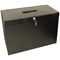 Cathedral Metal File Box Home Office, Foolscap, Black