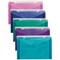 Snopake A4 Polyfile Trio Popper Wallets, Assorted, Pack of 5