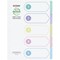 Snopake Reborn Index Dividers, 5-Part, Blank Multicoloured Tabs, A4, Assorted Pastel Colours, Pack of 5 Snopake Reborn Index Dividers, 5-Part, Blank Multicoloured Tabs, A4, Assorted Pastel Colours, Pack of 5