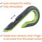 Slice Auto Retractable Box Cutter, Green and Black