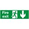 Safety Sign Fire Exit Running Man Arrow Down, 150x450mm, PVC Safety Sign Fire Exit Running Man Arrow Down, 150x450mm, PVC
