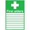 Safety Sign First Aiders 300x200mm PVC