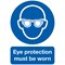 Safety Sign Eye Protection Must be Worn, A4, PVC