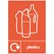 A5 Sign Self Adhesive Plastics Only Recycling Signs, Pack of 5