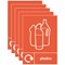 A5 Sign Self Adhesive Plastics Only Recycling Signs, Pack of 5