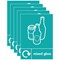 A5 Sign Self Adhesive Mixed Glass Recycling Signs, Pack of 5