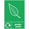 A5 Sign Self Adhesive Garden Waste Recycling Signs, Pack of 5
