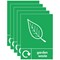 A5 Sign Self Adhesive Garden Waste Recycling Signs, Pack of 5