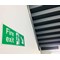 Safety Sign Fire Exit Running Man Arrow Down/Right, 150x450mm, Self Adhesive