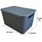 Strata Large Urban Store Basket with Lid 24L Charcoal Grey