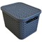 Strata Medium Urban Store Basket with Lid 14L Charcoal Grey
