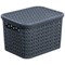 Strata Medium Urban Store Basket with Lid 14L Charcoal Grey