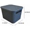 Strata Medium Urban Store Basket with Lid 14L Charcoal Grey