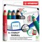 Stabilo Markdry Whiteboard Pencil with Sharpener and Cloth, Assorted, Pack of 4