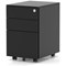 Base Mobile Steel Pedestal 3 Drawer Black