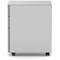 Base Mobile Steel Pedestal 3 Drawer Silver