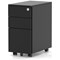Base Slimline Mobile Steel Pedestal 3 Drawer Black