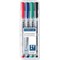 Staedtler 316 Lumocolor Pen, Non-permanent, Fine, Assorted Colours, Wallet of 4