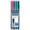 Staedtler Lumocolour Pen Permanent Medium Assorted (Pack of 4)