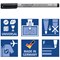 Staedtler 316 Lumocolor Pen, Non-permanent, Fine, Black, Pack of 10