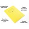 Silvine Recycled Exercise Book, Lined with Margin, 64 Pages, A4, Yellow, Pack of 10