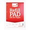 Silvine Refill Pad, A4, Ruled with Margin, 320 Pages, Red, Pack of 3
