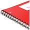 Silvine Student Wirebound Notebook, A4, Ruled, 120 Pages, Red, Pack of 12
