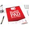 Silvine Headbound Refill Pad, A4, Ruled with Margin, 160 Pages, Red, Pack of 6