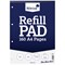 Silvine Headbound Refill Pad, A4, 5mm Squares, 160 Pages, Blue, Pack of 6