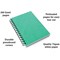 Silvine Luxpad Wirebound Notebook, A5, Ruled & Perforated, 200 Pages, Green, Pack of 6