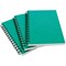 Silvine Luxpad Wirebound Notebook, A5, Ruled & Perforated, 200 Pages, Green, Pack of 6