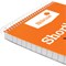 Silvine Wirebound Shorthand Notepad, 203x127mm, Ruled, 300 Pages, Orange, Pack of 6 Silvine Wirebound Shorthand Notepad, 203x127mm, Ruled, 300 Pages, Orange, Pack of 6