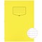 Silvine Tough Shell A4 Exercise Book, Feint Ruled, Margin, Yellow, Pack of 25