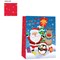 Christmas Santa Snow Scene Gift Bag Large Pack of 6