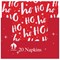 Contemporary Christmas Party Paper Napkins x20 Pack of 12