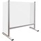 Counter and Desk Protection Screen with side panels, acrylic glass, 100 x 65 cm