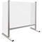 Counter and Desk Protection Screen with side panels, acrylic glass, 40 x 65 cm