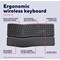 Trust Keyra Ergonomic Multidevice Wireless Keyboard, Black